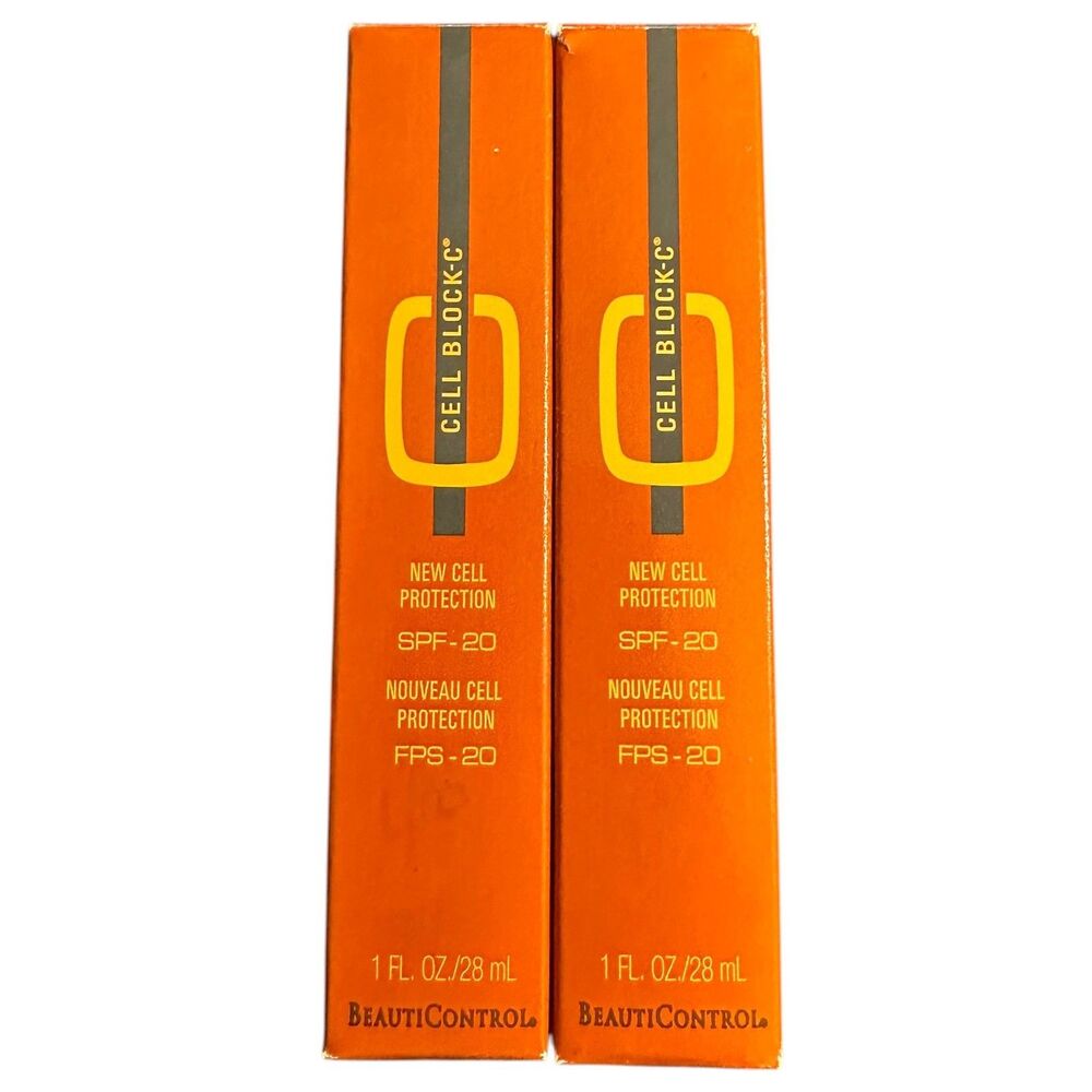 BeautiControl Cell Block-C New Cell Protection SPF 20 1 oz LOT 2 Discontinued